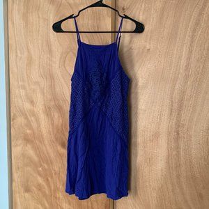 Royal Blue Halter Cocktail Dress